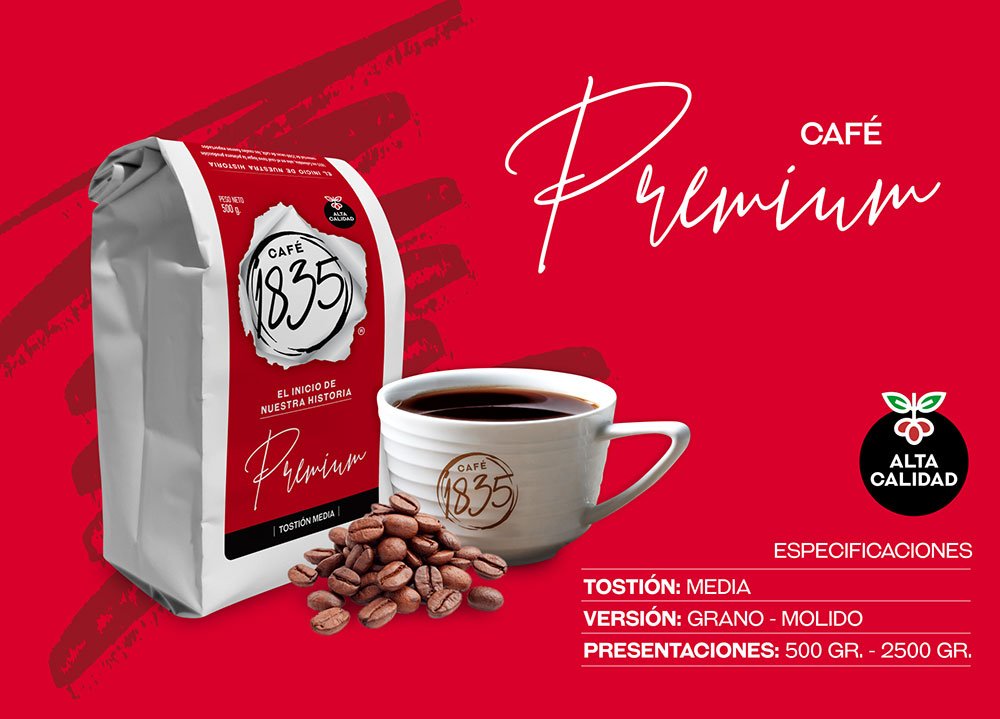 Café 1835 Premium, café Colombiano de alta calidadlidad